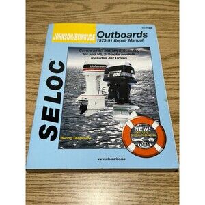 Seloc‎ Johnson Evinrude Outboards 1973-91 Repair Manual 60-235 HP V4 V6 2 Stroke